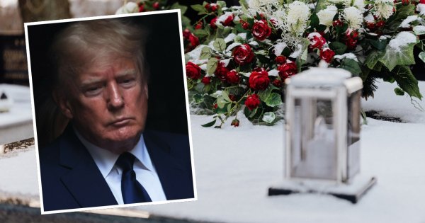 Patrząc na trumnę poprzednika, Donald Trump przepowiedział kiedy umrze. Padła konkretna data