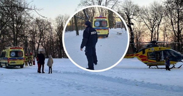 Żółty śmigłowiec nad Parkiem Czartoryskich. To, co zastali ratownicy na miejscu, poruszy każdego rodzica