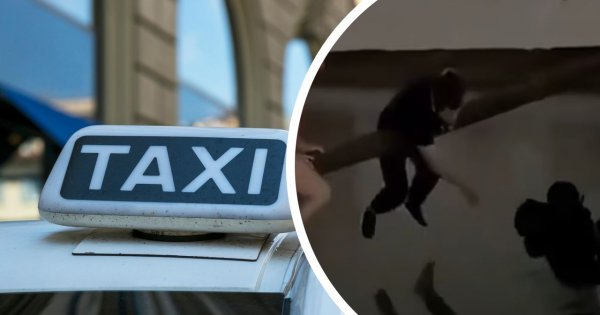 Sekundy od tragedii. Taksówka z matką i dzieckiem znikała pod wodą. Nagranie mrozi krew w żyłach [wideo]