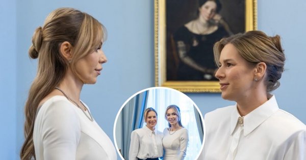 Doda niczym panna młoda w obcisłej kiecce w Pałacu Prezydenckim. Ale to Pierwsza Dama przyćmiła ją strojem we wtorkowy wieczór