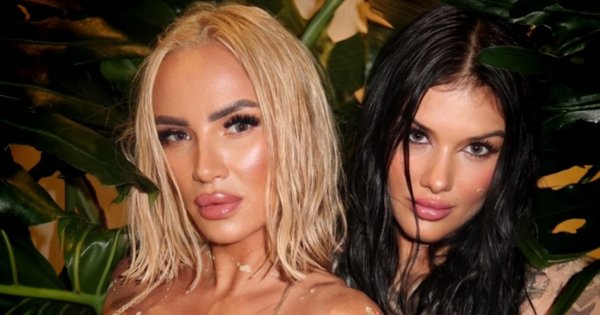 Izabela Macudzińska nachyliła się i pokazała niewyobrażalnie powiększone atuty w całej okazałości. Szydełkowy stanik nic nie zasłania [galeria]