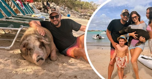 Agustin Egurrola pochwalił się rodzinną fotką z Bahamów. 17-letnia Carmen skradła show. Niedaleko pada jabłko od jabłoni? [zdjęcie]