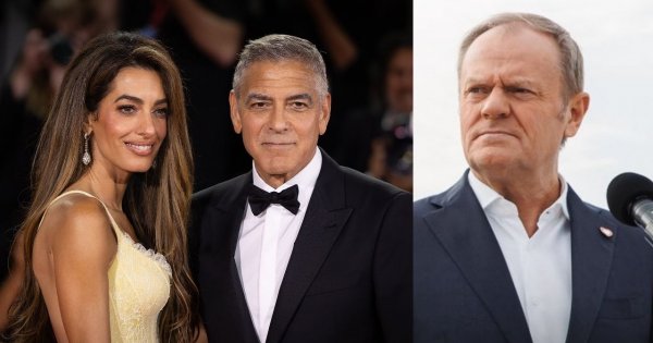 Donald Tusk bryluje w Poznaniu u boku Amal i George'a Clooneyów. Internauci nie mają wątpliwości: "To zdjęcie przejdzie do historii"