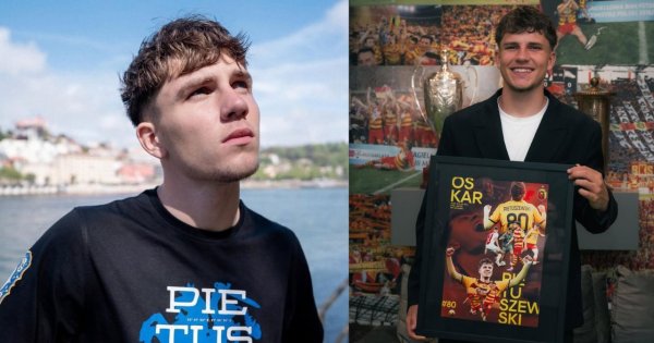 Oskar Pietuszewski wparował na maturę po hucznej fecie. Ubiór młodego piłkarza wprawia w osłupienie