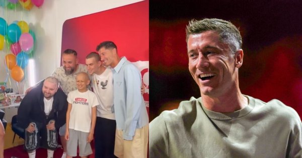 Wzruszające spotkanie Mai z Robertem Lewandowskim. Bedoes i Łatwogang zrobili niespodziankę [wideo]