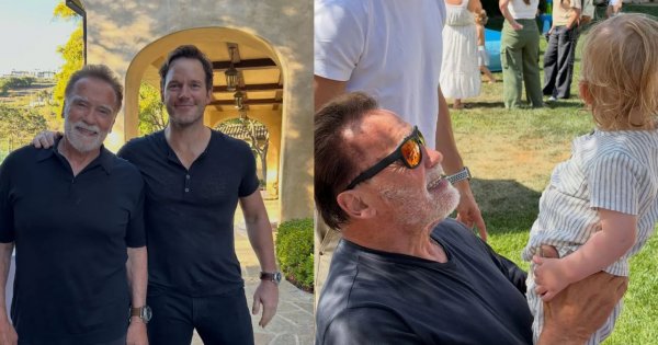 Terminator całkiem rozmiękł na starość? Arnold Schwarzenegger bawi się z wnuczkami. Fani: "To najsłodszy widok" [zdjęcia]