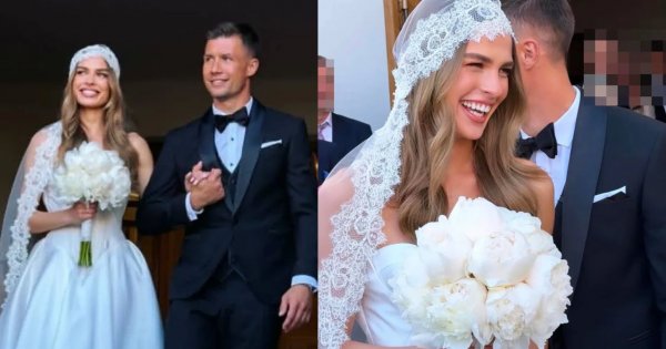 Julia Suryś wzięła ślub z piłkarzem. Na widok panny młodej szczęka opada [zdjęcia]