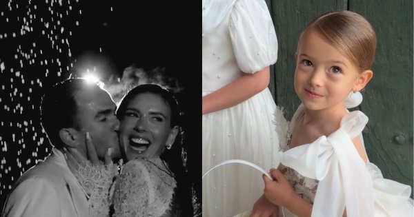 Mąż Klaudii Halejcio czekał przy ołtarzu, gdy nagle usłyszał ten głos. Ten moment ślubu odbiera mowę [wideo]