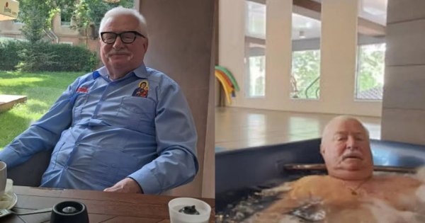Lech Wałęsa nabiera sił w luksusowym sanatorium. Byczy się w wannie, jacuzzi i nie tylko [zdjęcia]