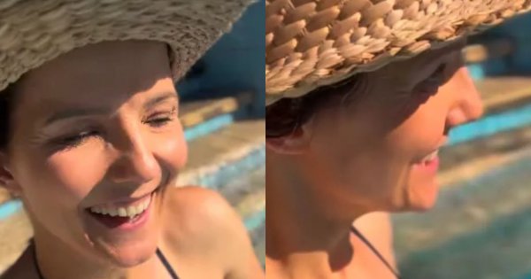 Joanna Jabłczyńska dokazuje w basenie. Wyeksponowała wdzięki w drapieżnym opalaczu [zdjęcia]