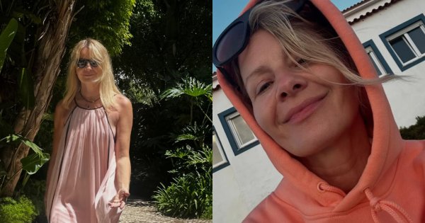 Małgorzata Kożuchowska dokazuje z synem w Portugalii. Eksponuje nogi do nieba w kusych szortach, a fani nie mogą oderwać od niej oczu [zdjęcia]
