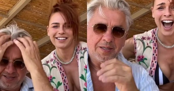 Ależ zrobiło się gorąco. Natasza Urbańska w mikroskopijnym bikini, a Janusz Józefowicz zalicza wpadkę przed kamerą [wideo]