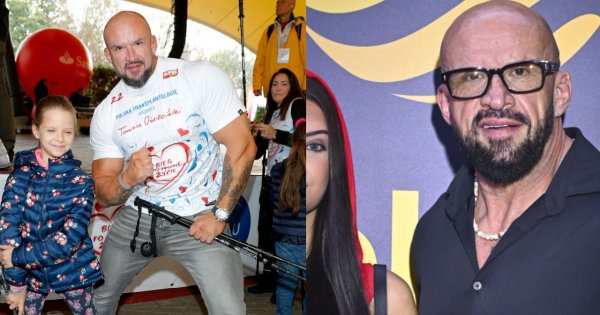 Tomasz Oświeciński wypiął dumną klatę na ramówce Polsatu. U jego boku 17-letnia córka. Zakapturzona Maja Oświecińska skradła show [zdjęcia]