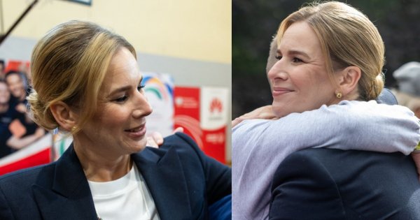 Marta Nawrocka porzuciła sztywne garsonki i wskoczyła w jeansy. Wszyscy patrzyli na ten jeden detal [zdjęcia]