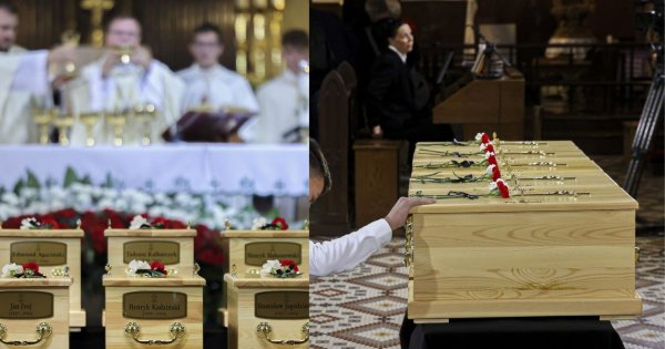Dziesięć małych trumienek obok siebie. Przejmujący pogrzeb w łódzkim kościele