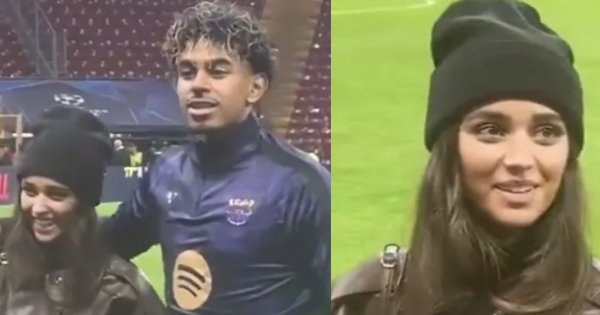 Lamine Yamal zadedykował nagrodę ukochanej, ale jego mama nagle zabrała trofeum [wideo]