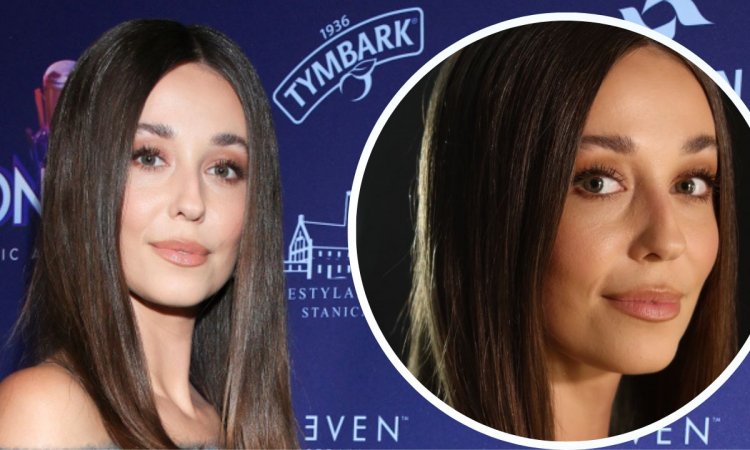 Izabella Krzan przepasała biust szarym paskiem i świeci golizną na gali TVN. Fani: "Wygląda jak bogini!" [zdjęcia]