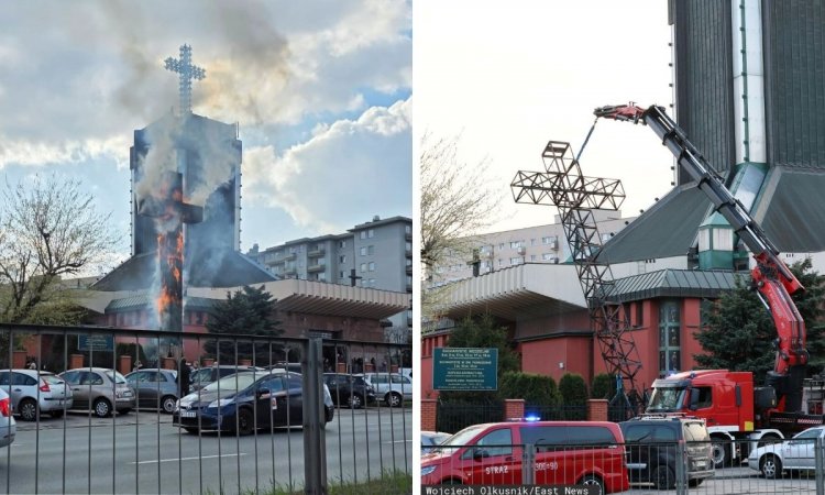 Spłonął legendarny krzyż Jana Pawła II. Policja ujawnia smutną prawdę, internauci poruszeni: "To znak z nieba?"
