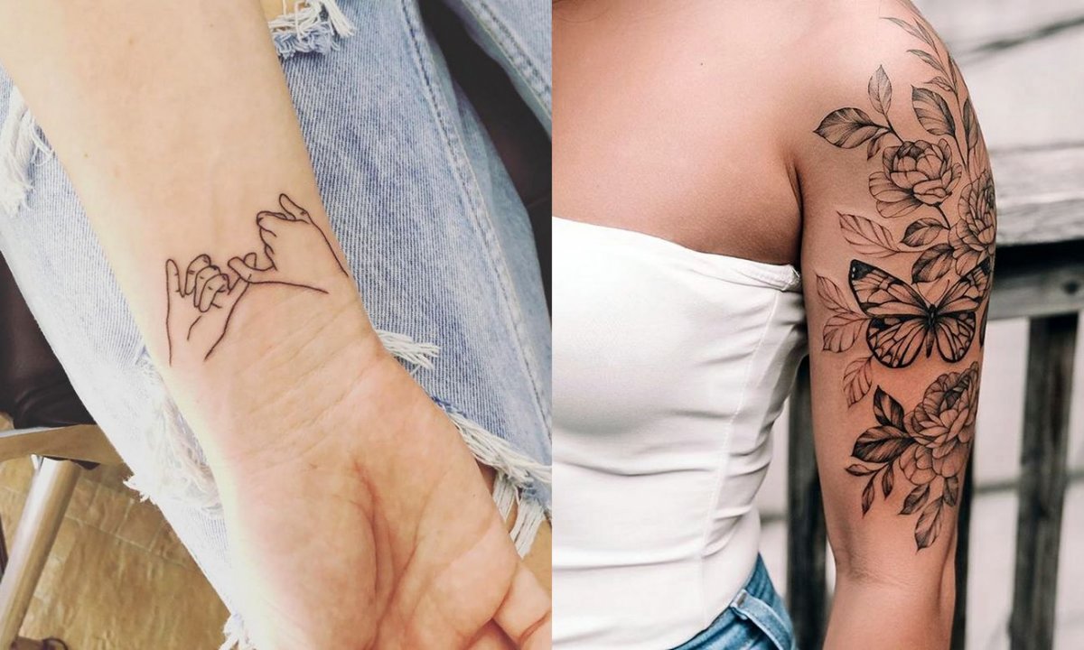tatuaż damski na ręce