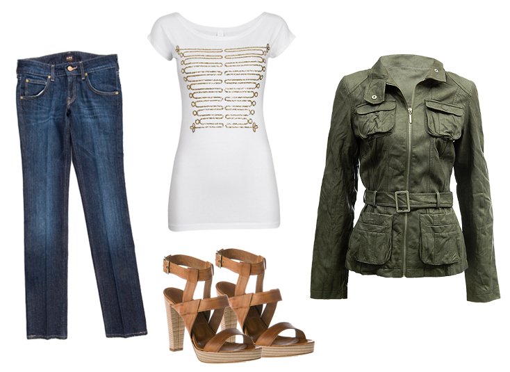 Spodnie: Lee; bluzka: Cubus; buty: Prima Moda; kurtka: Tally Weijl