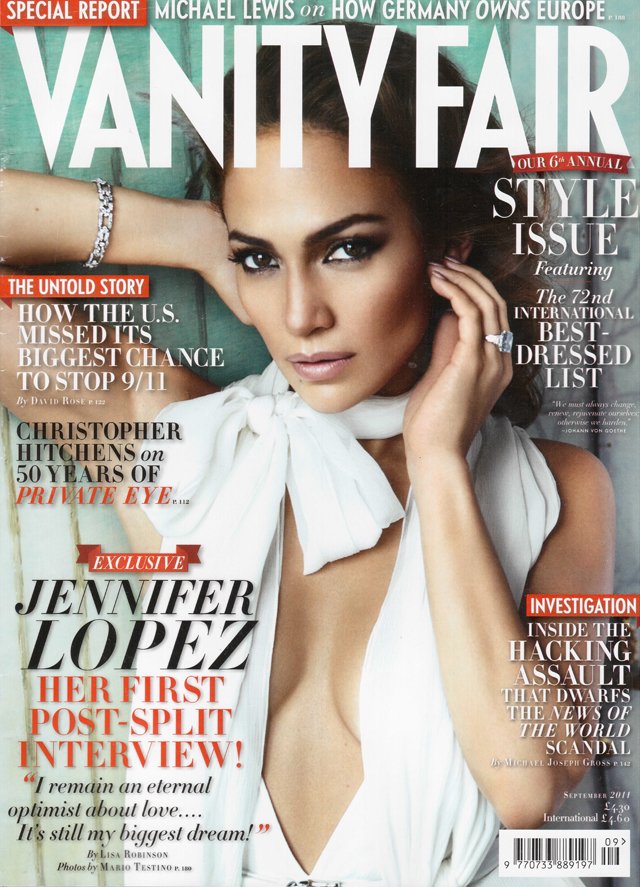 Jennifer Lopez na okładce Vanity Fair