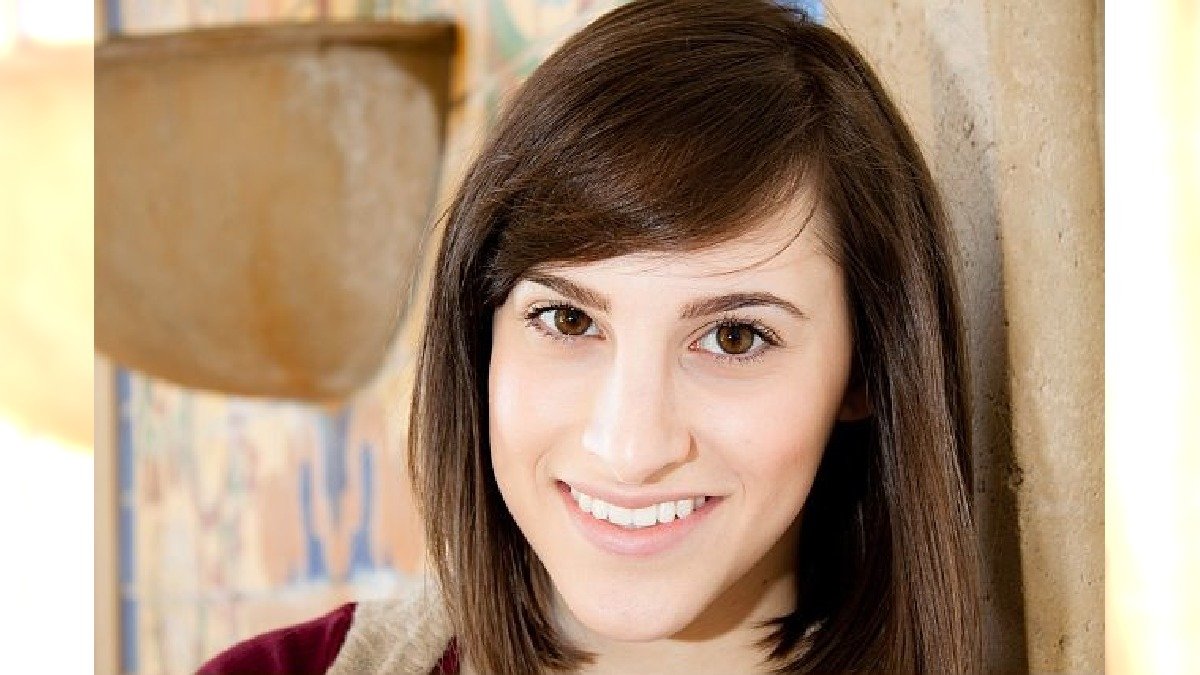 A young women smiles