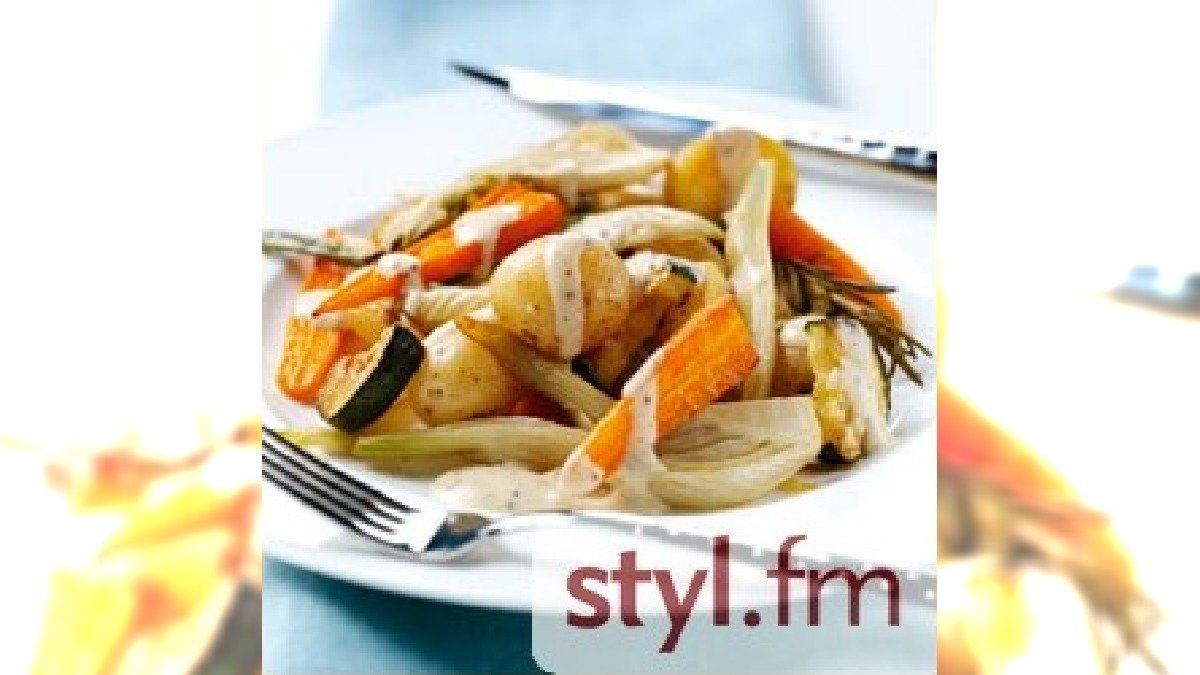 roasted_vegetables_mustard_sauce pieczone warzywa w sosie musztardowym