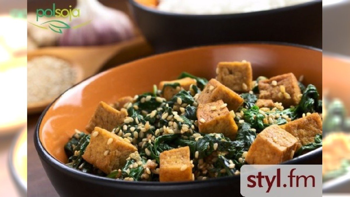 Tofu with Spinach and Sesame Tofu