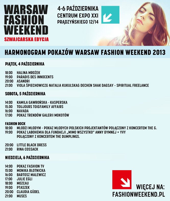 WFW październik 2013 - harmonogram