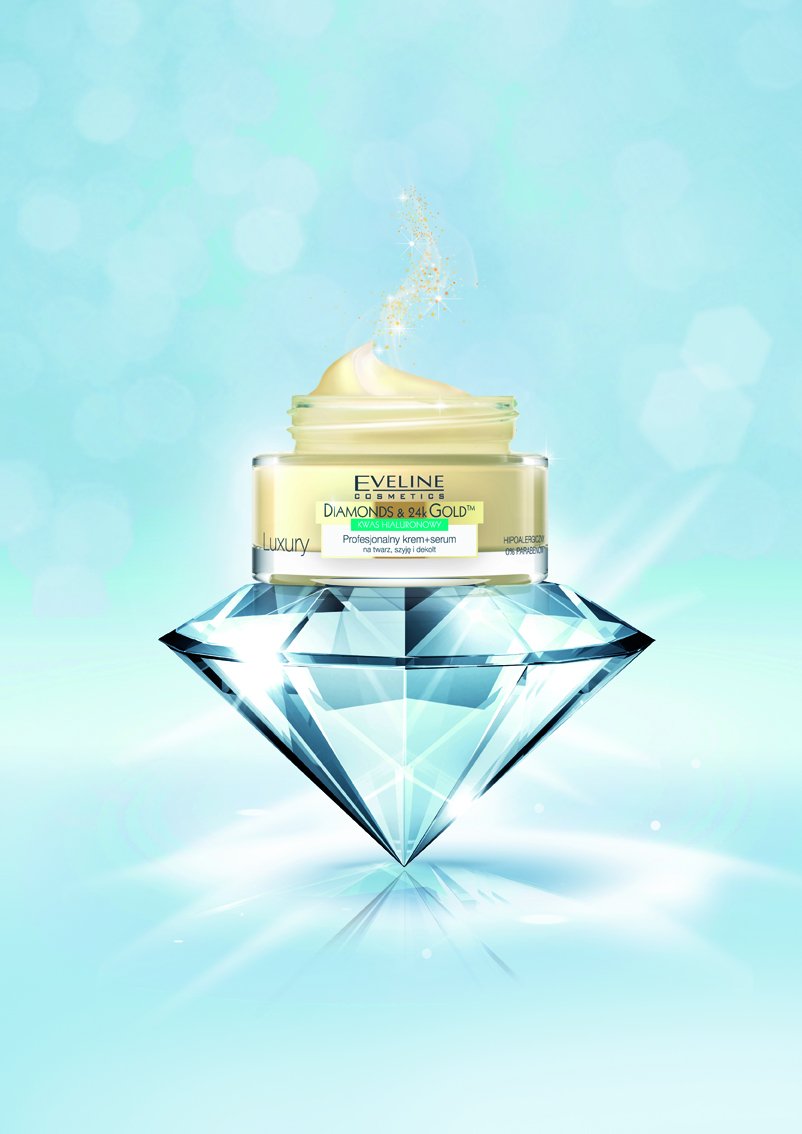 DIAMOND-GOLDLuxury Profesjonalny krem + serum na twarz, szyję i dekolt