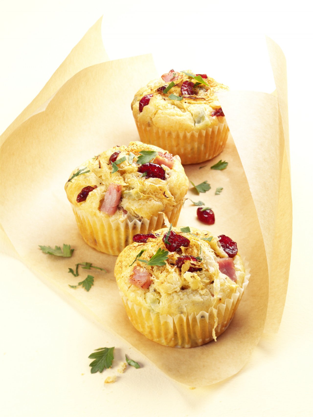 Muffiny z kiszona kapusta i cranberries