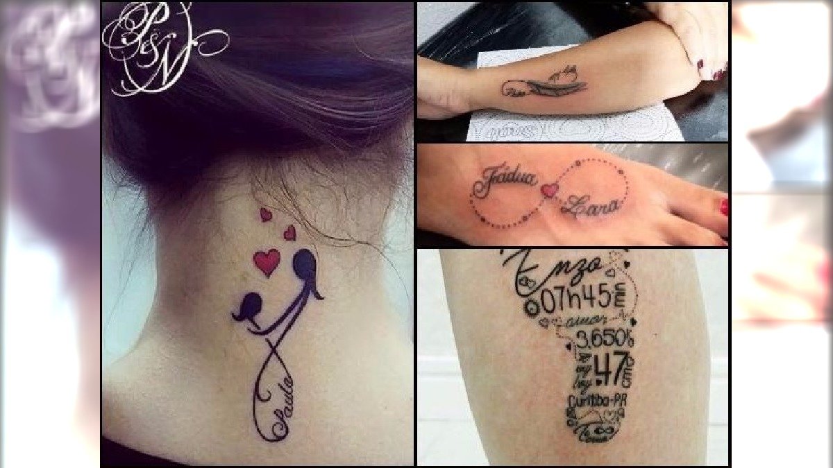 Tatuaz Dla Mamy Wzory Z Imionami Dzieci Symbolem Nieskonczonosci Motywem Heartbeat