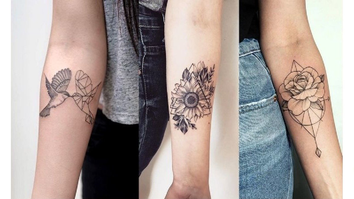 Geometryczne tatuaże - 21 ślicznych wzorów dla kobiet