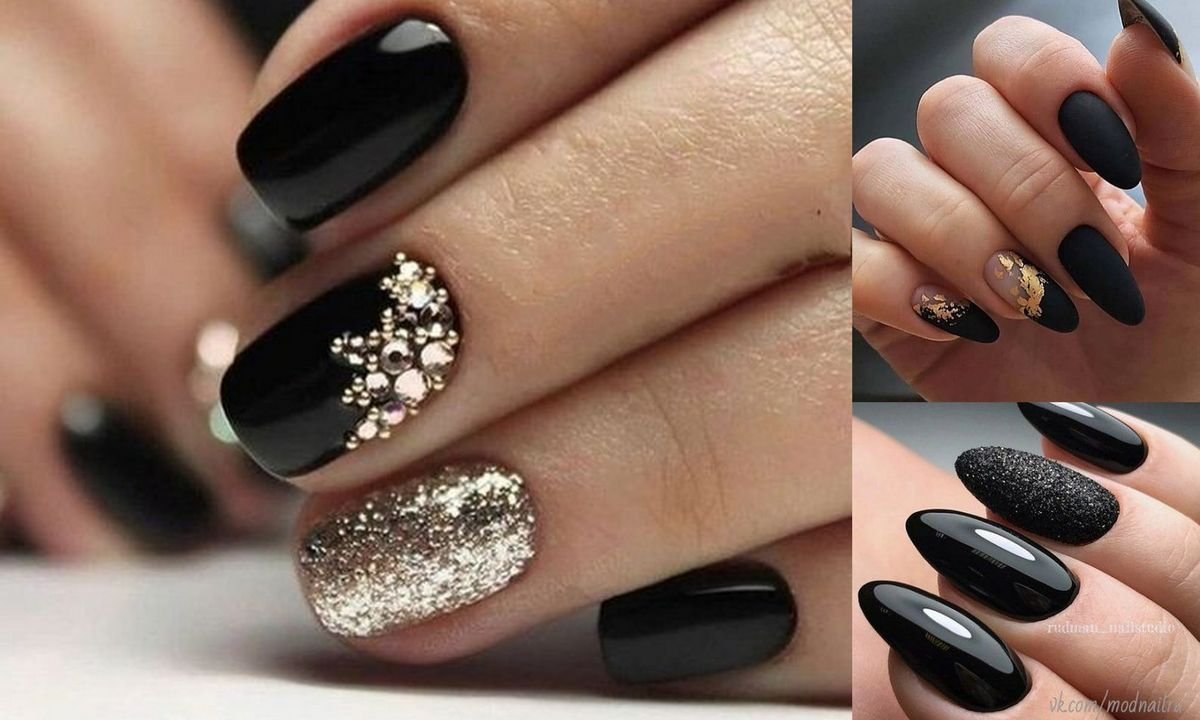 Czarny manicure - aż 25 eleganckich i stylowych zdobień!