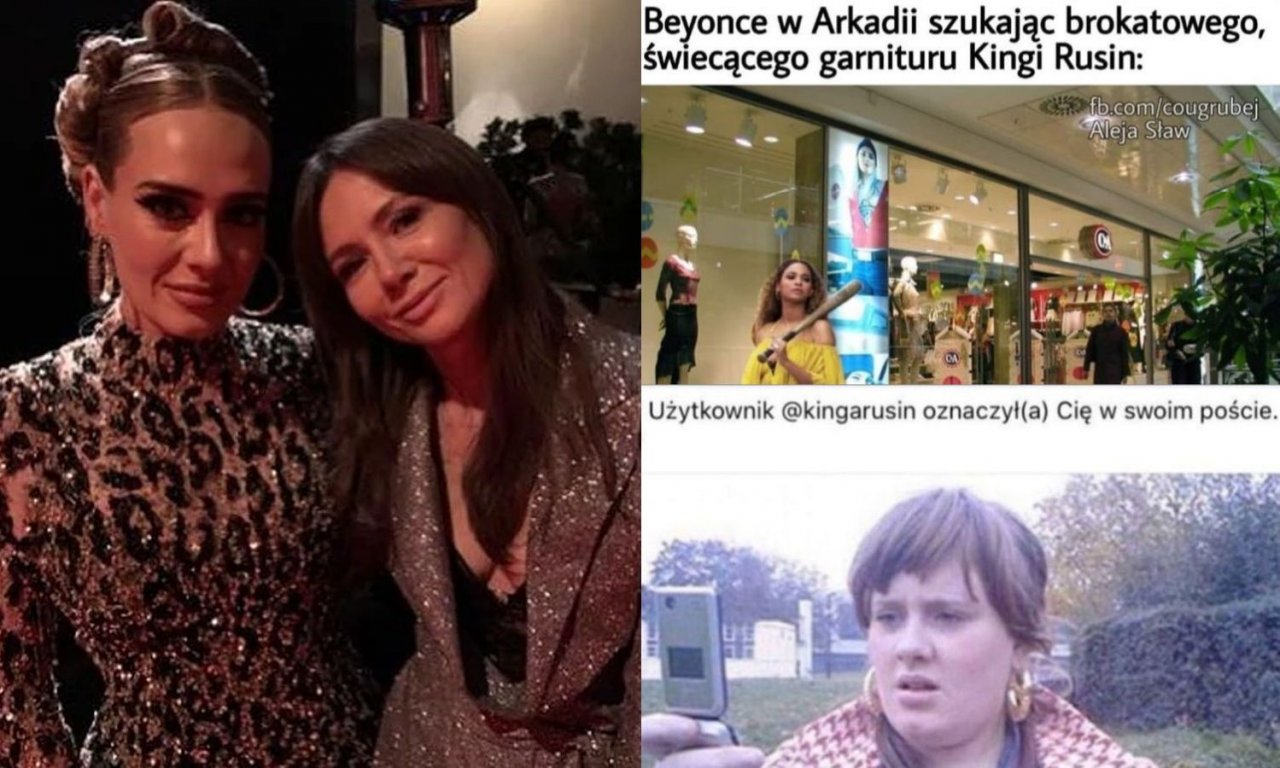 Kinga Rusin spotkała się z Adele, a internauci tworzą MEMY! Zobaczcie najlepsze!