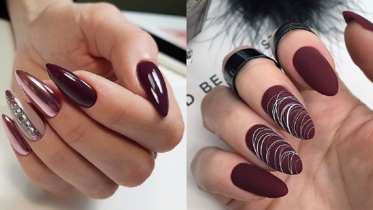 Bordowy manicure - 22 pomysły na bordowe paznokcie dla eleganckich kobiet