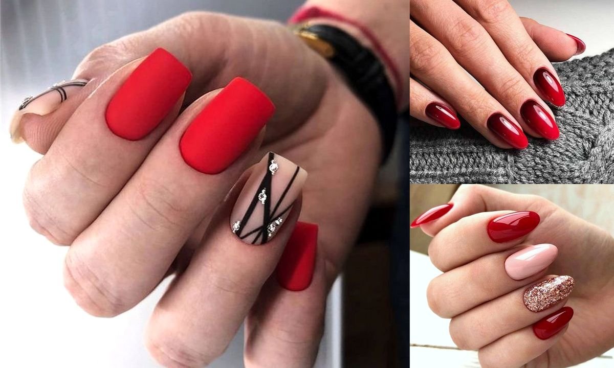 Czerwony manicure - 20 nowoczesnych stylizacji paznokci