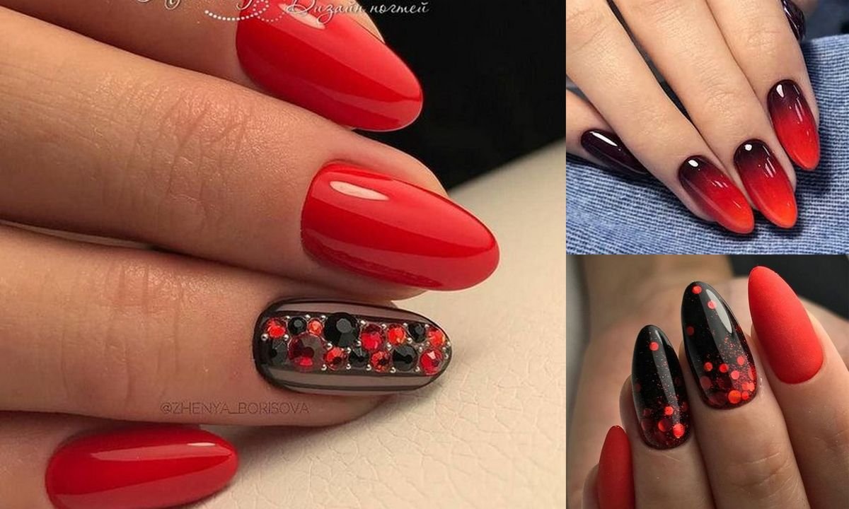 Modny manicure w czerwonych odcieniach - galeria najpiękniejszych zdobień