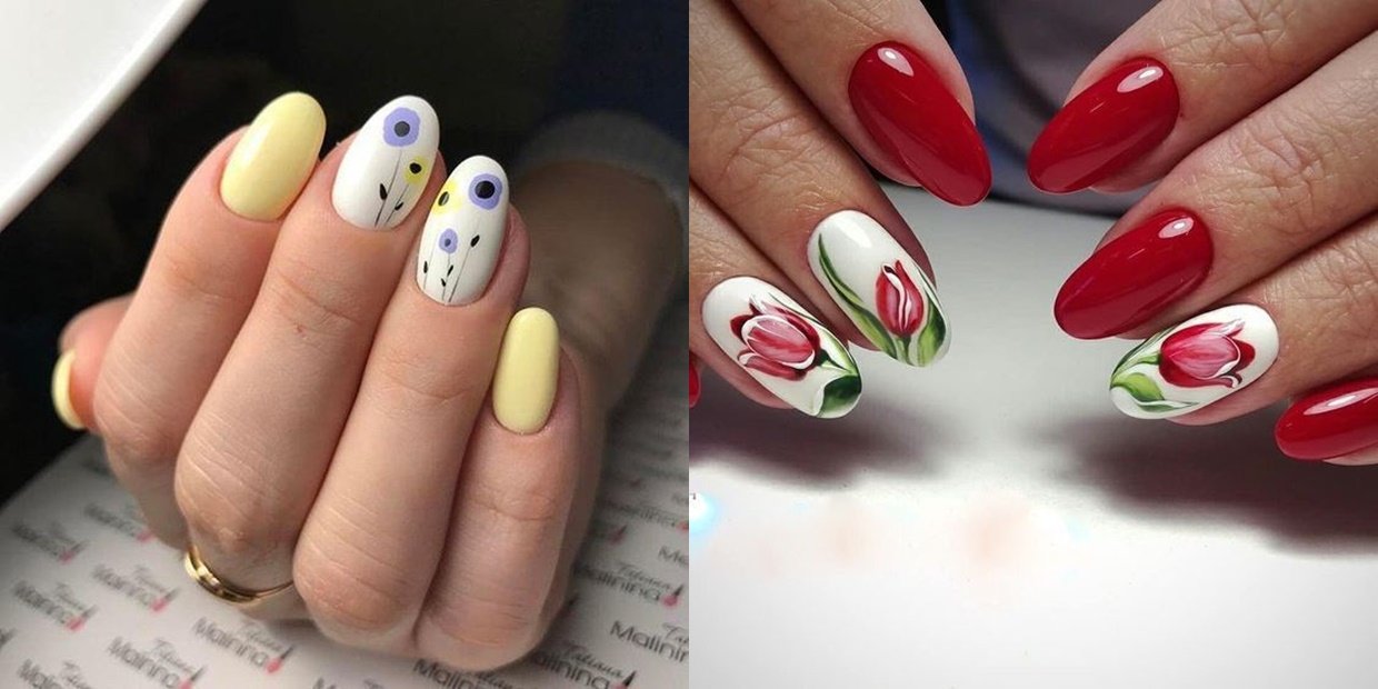 Paznokcie w kwiaty - 19 pomysłów na kwiatowy manicure