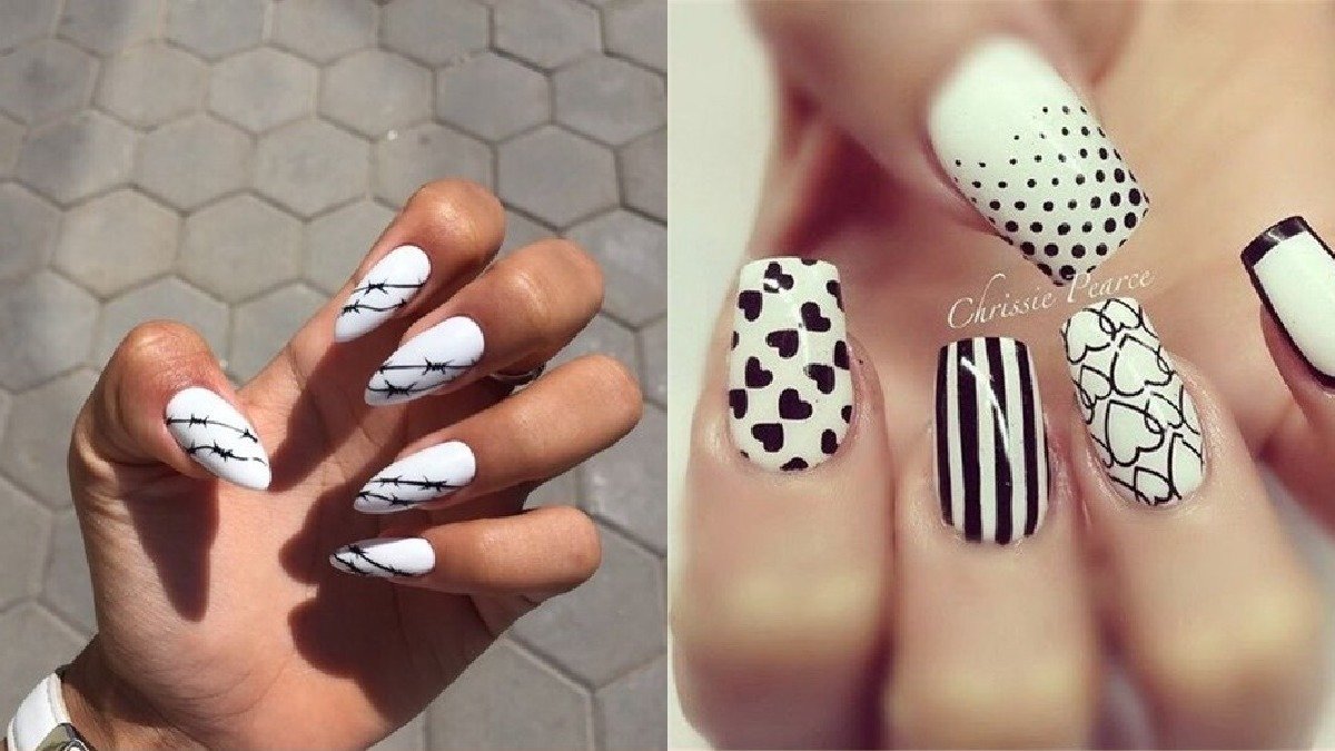 Czarno-biały manicure: 25 pomysłów na gustowne paznokcie [GALERIA]