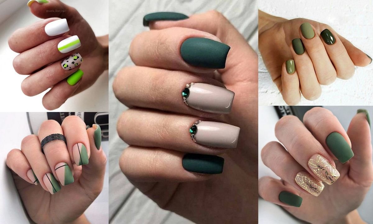Zielony manicure - galeria stylowych propozycji