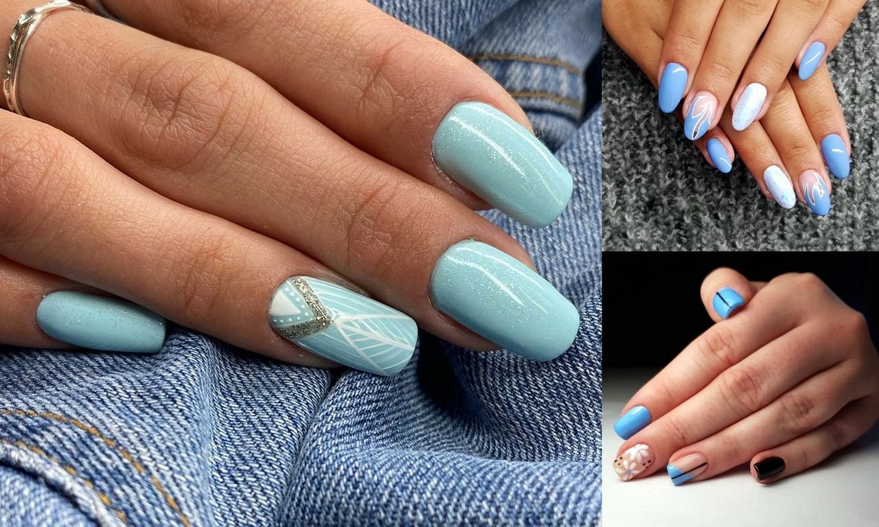 20 najlepszych pomysłów na niebieski manicure - galeria pięknych stylizacji