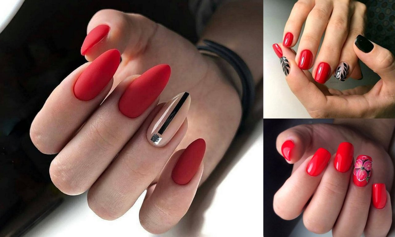18 pomysłów na czerwony manicure - galeria ciekawych stylizacji