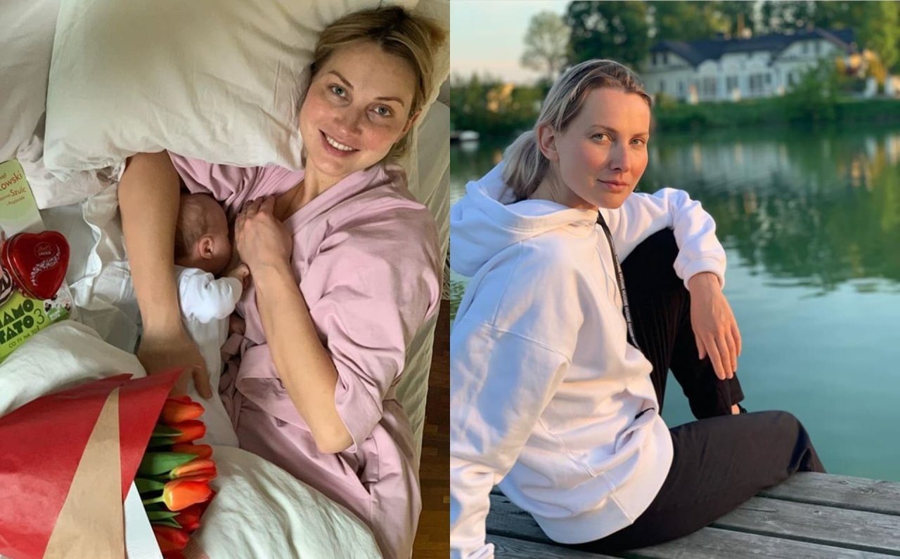Joanna Moro karmi córkę piersią w saunie: "Bardzo zgrabne nogi" - zachwycają się fani - "Córcia prześliczna"