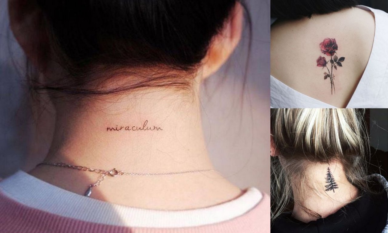 Tatuaż na karku - 18 rewelacyjnych wzorów dla kobiet