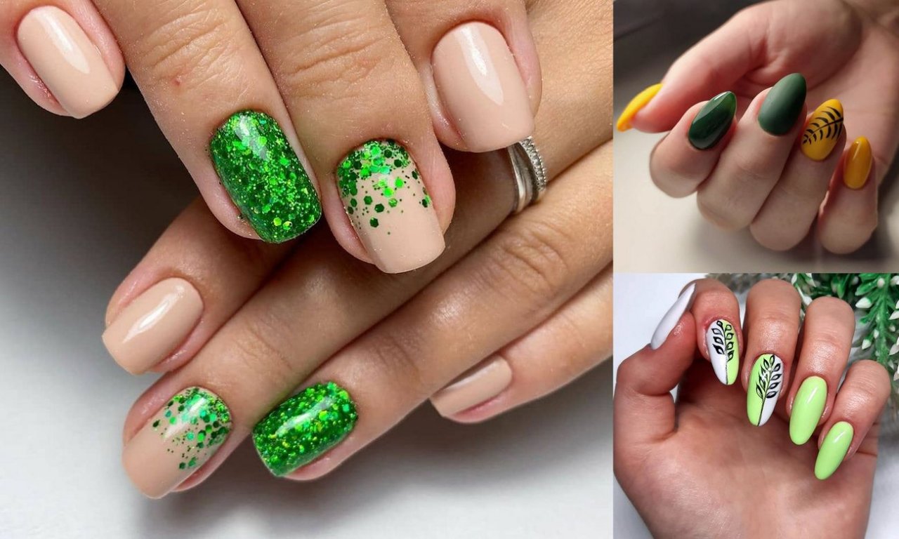 Zielony manicure - ponad 30 stylowych i ciekawych propozycji