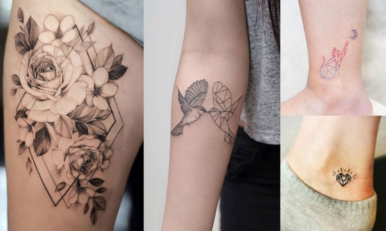 Geometryczne tatuaże - kilkanaście pięknych wzorów dla dziewczyn