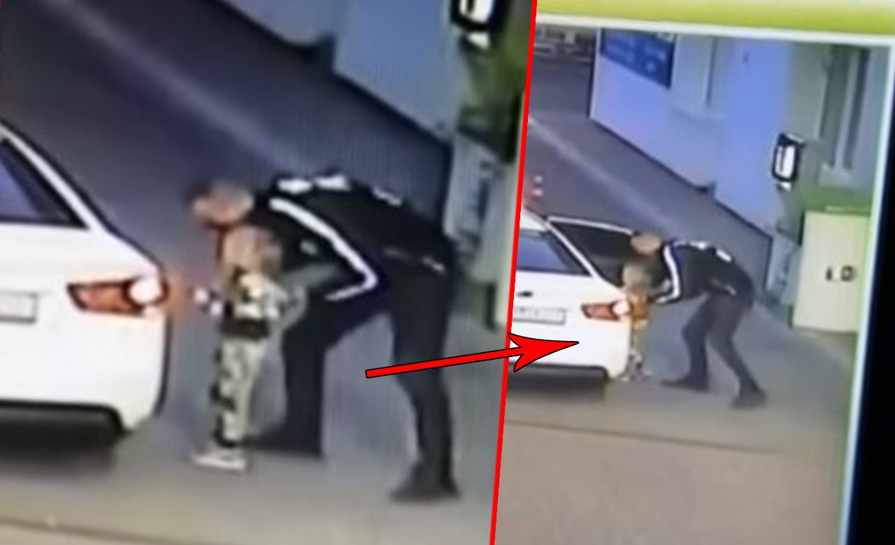Szokujące nagranie ze stacji benzynowej: mężczyzna porwał małą dziewczynkę. Policja zaczęła poszukiwania