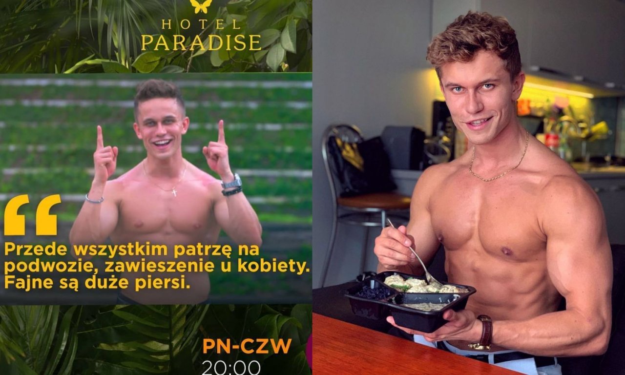 Hotel Paradise: Łukasz "patrzę na podwozie" hitem sieci po pierwszym odcinku! Kim jest, wiek, Instagram