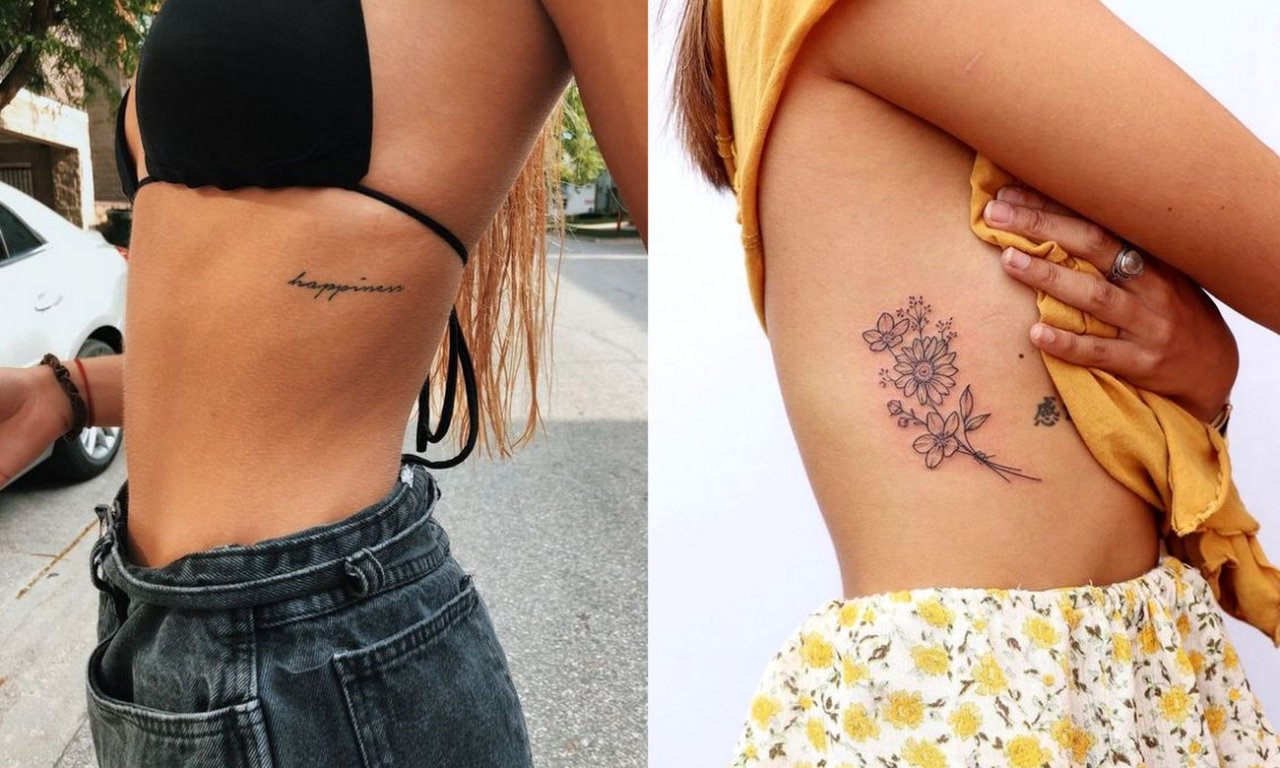 Tatuaże na żebrach - kilkanaście kobiecych wzorów